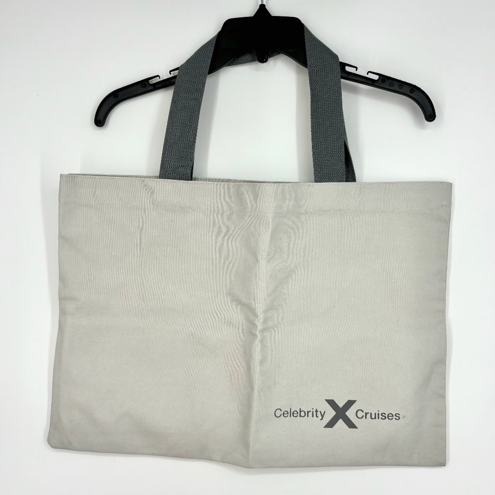 Celebrity Cruises Logo Cotton Canvas Tote with Small Zip-Top Bag Vacation Travel